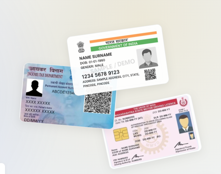 Aadhaar PAN and Driving Licence Digital Services